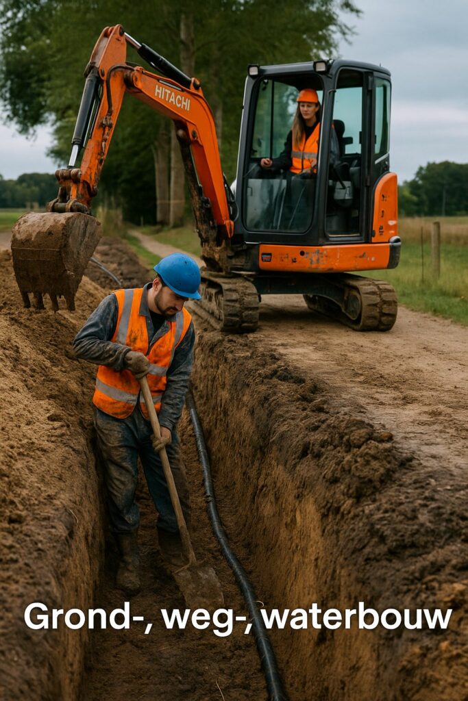 Banen in de grond-, weg- en waterbouw vind je bij de PolderKracht Groep